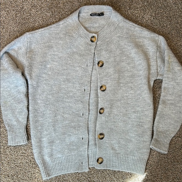 Nasty Gal Sweaters - Nasty Gal boyfriend Gray Button-Up Cardigan